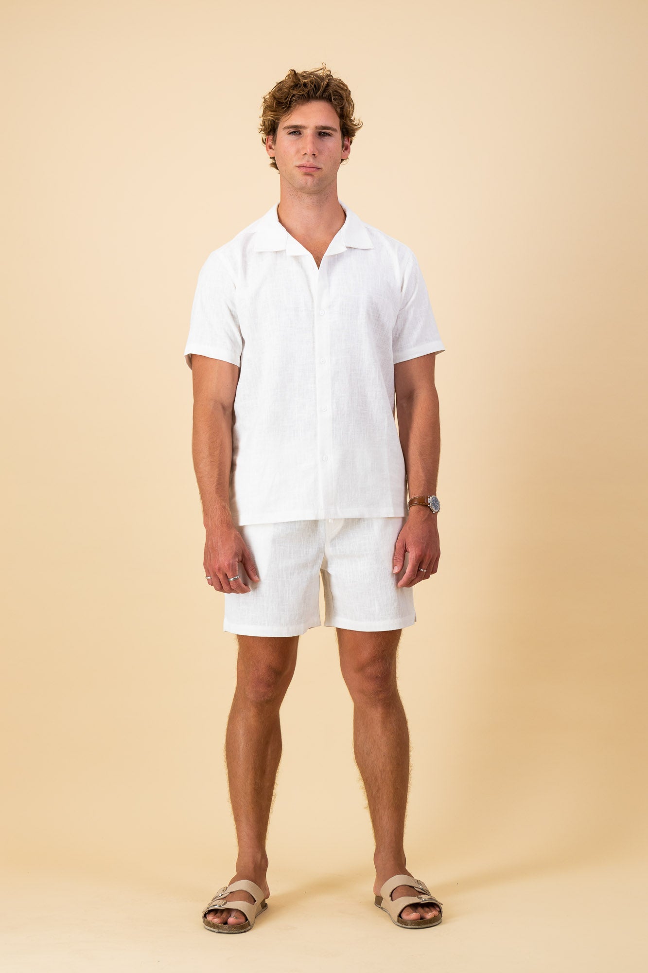 Linen Ramie Shorts Off-White