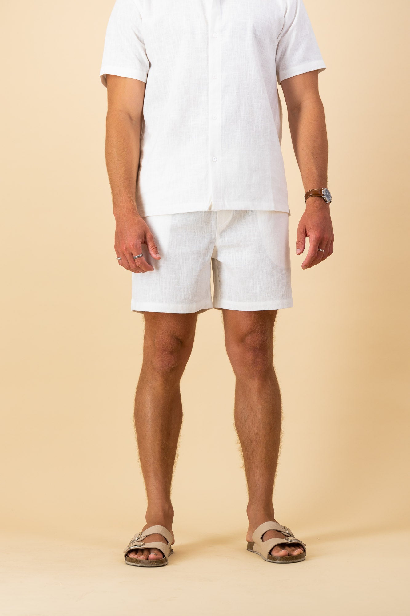 Linen Ramie Shorts Off-White