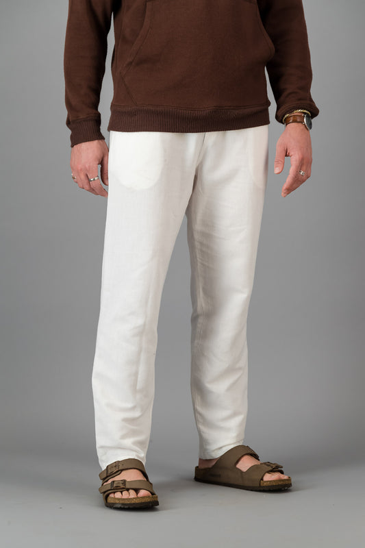 Linen Comfort Pants Off-White