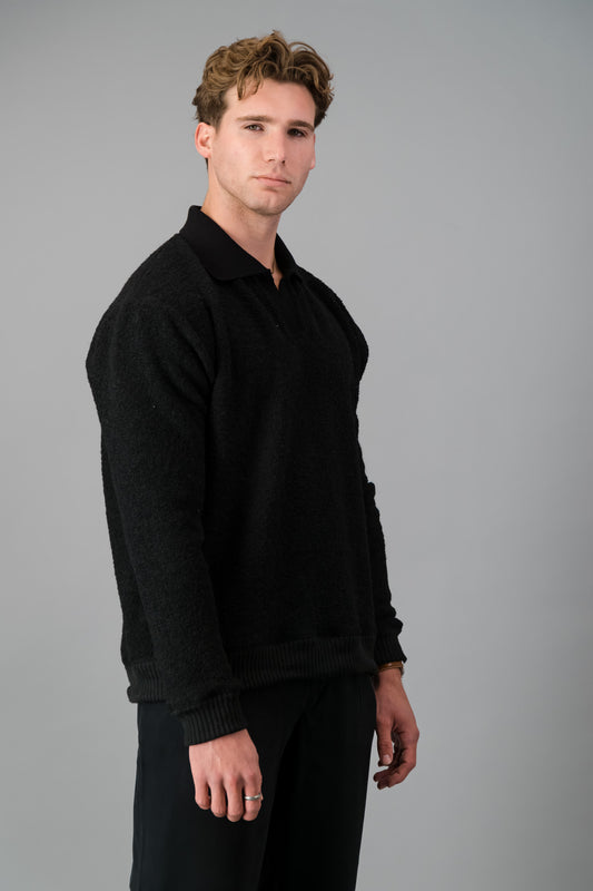 Poly Boucle LS Polo Black