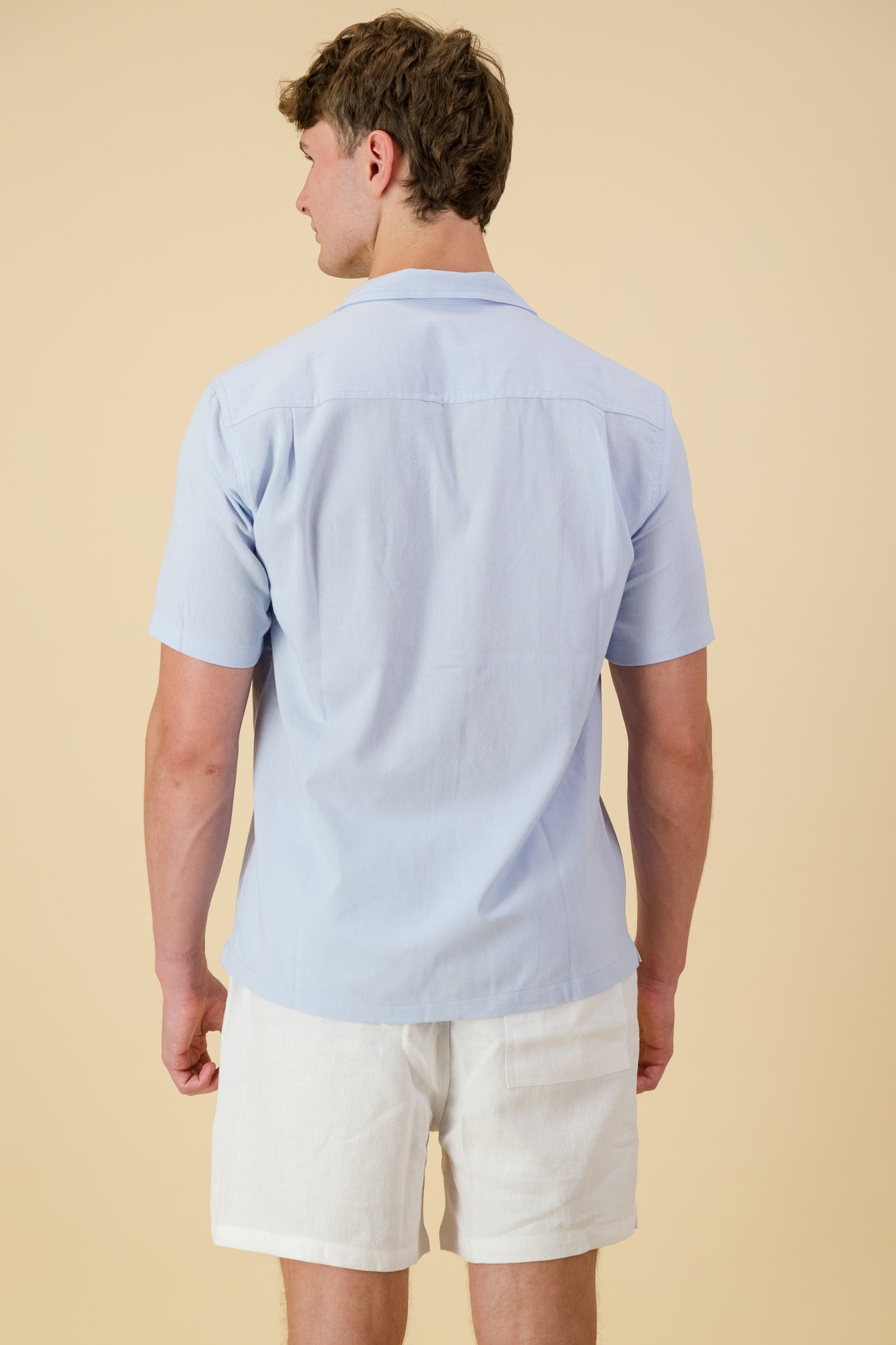 Linen Viscose Shirt Ice Blue