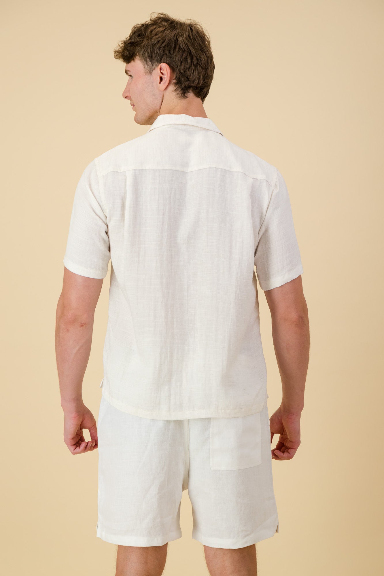Viscose Twill Shirt Off-White Melange