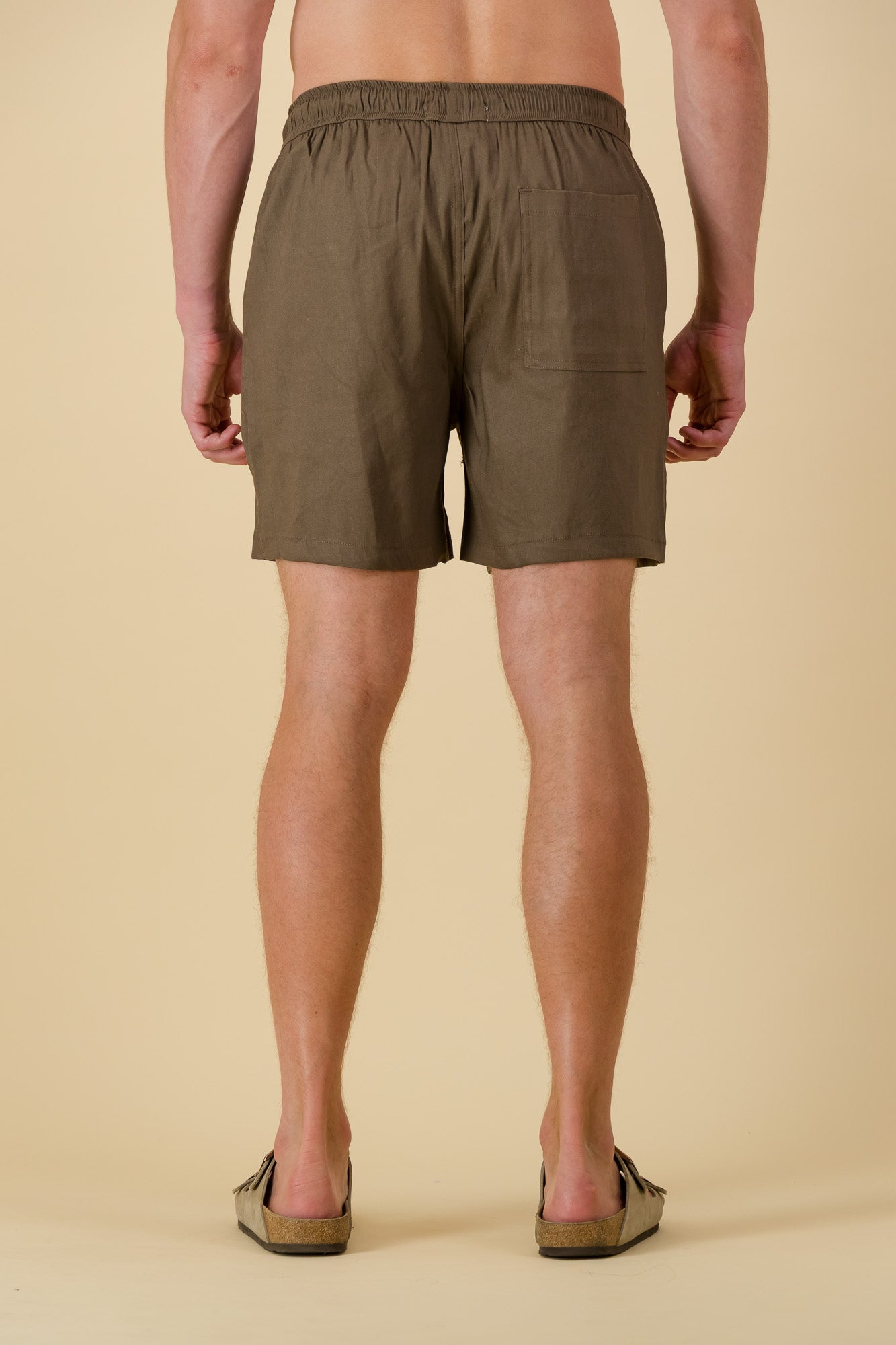 Comfort Linen Shorts Chocolate