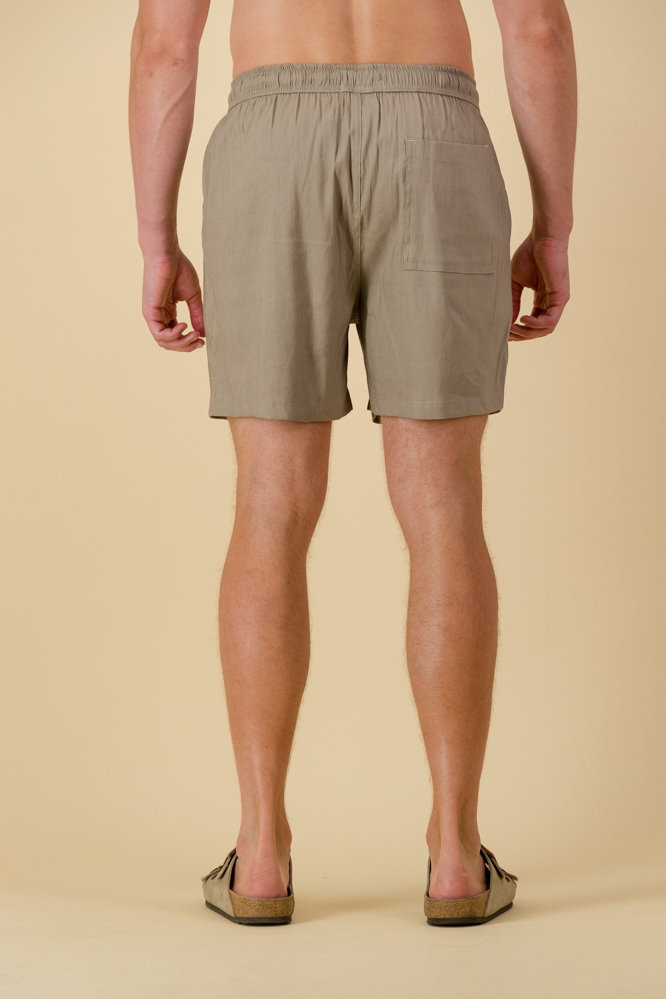 Comfort Linen Shorts Taupe