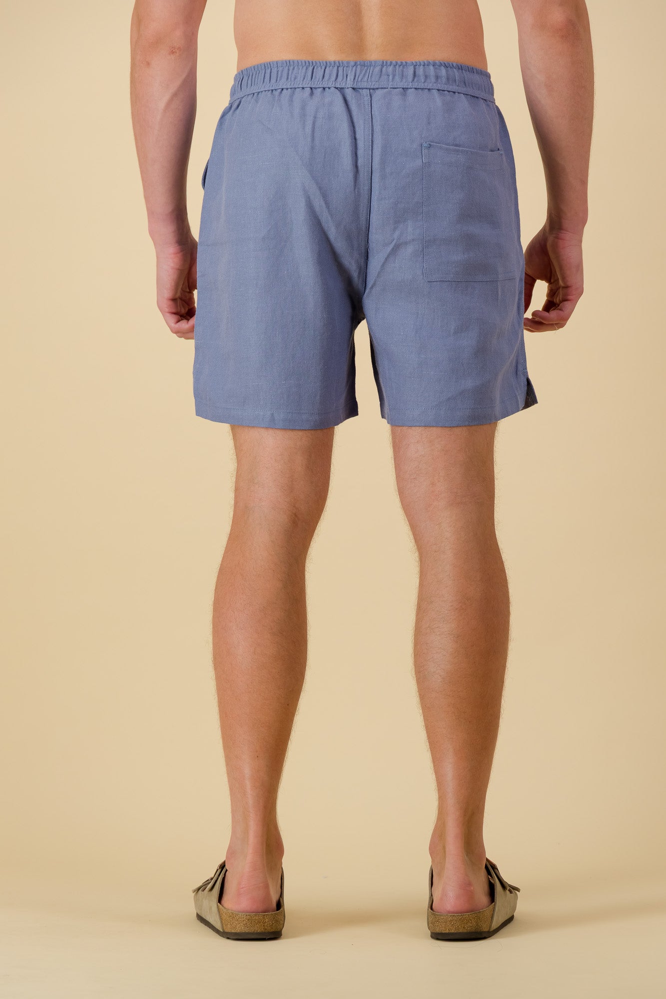 Linen Twill Shorts Denim