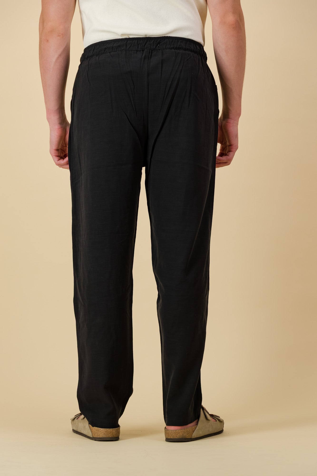 Comfort Vintage Pants Tencel Cotton Rayon Black