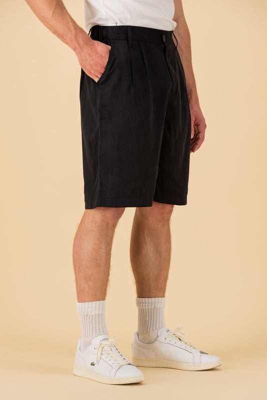 Comfort Vintage Shorts Lyocell Black, side view