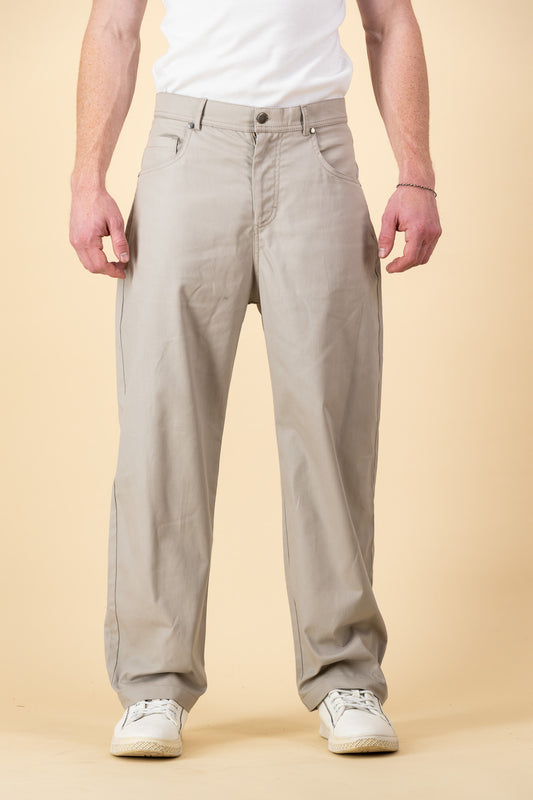 Cotton Barrel Jeans Stone