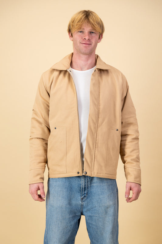 Trucker Jacket Caramel Cotton Denim