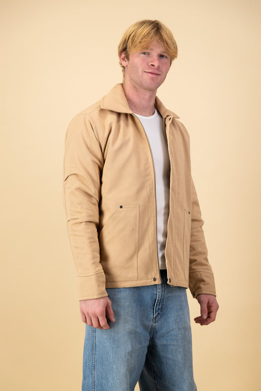 Trucker Jacket Caramel Cotton Denim