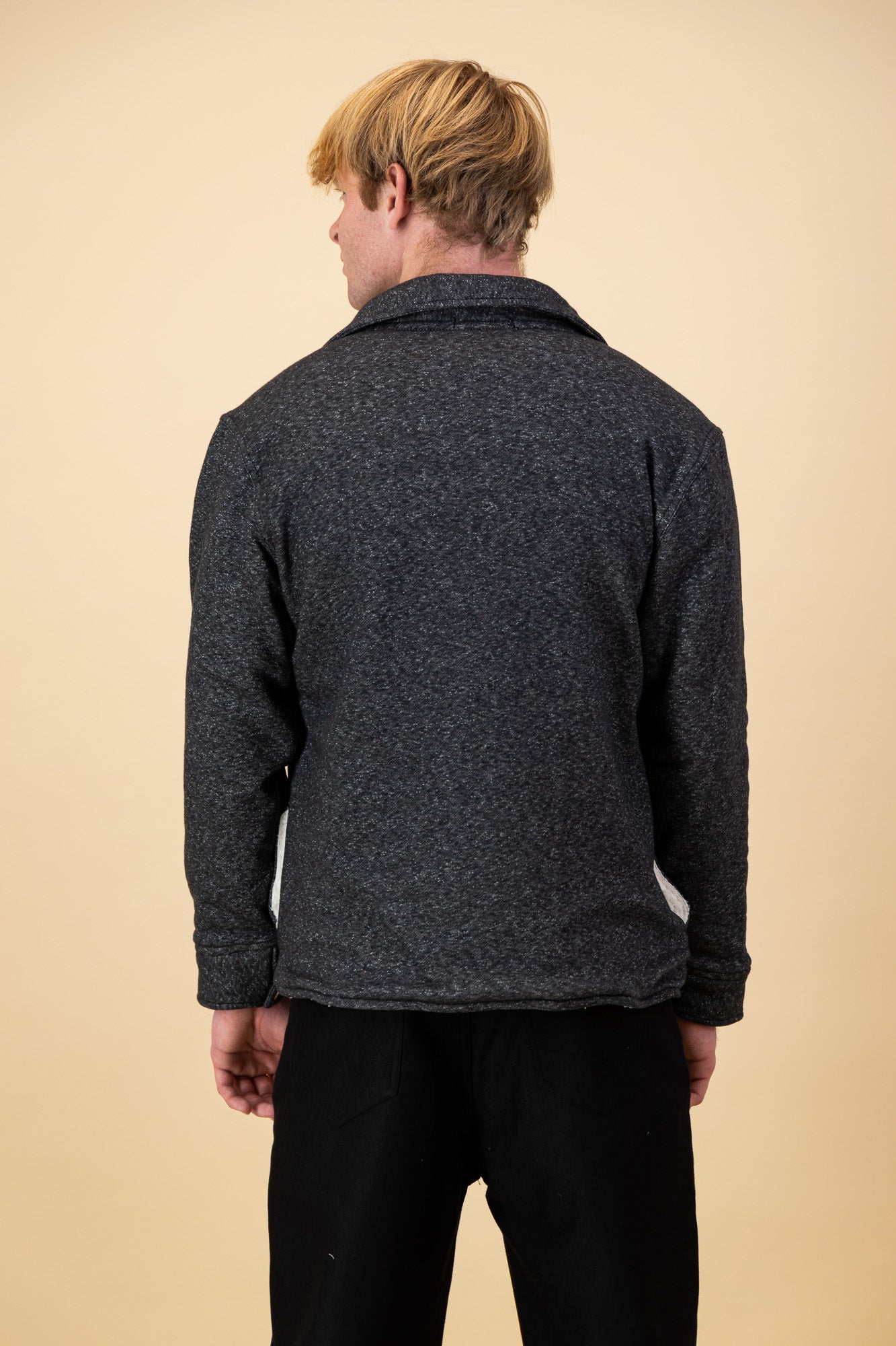 Shacket Cotton Fleece Charcoal Marle