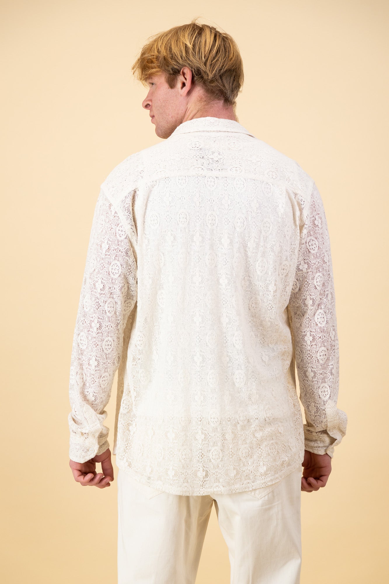 LS Shirt Lace Cotton Cream