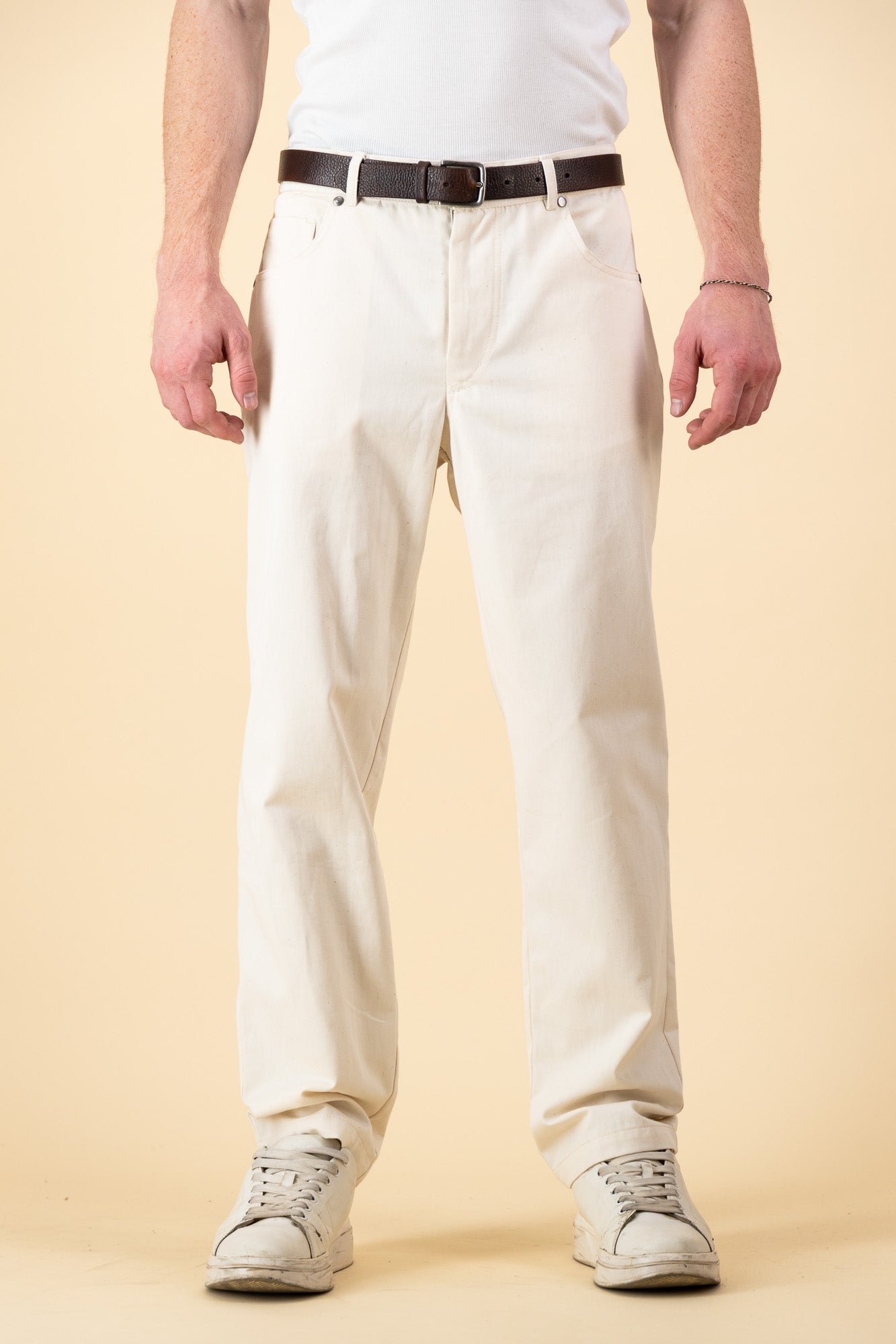 Cotton Regular Fit Jeans Seeds-In Natural