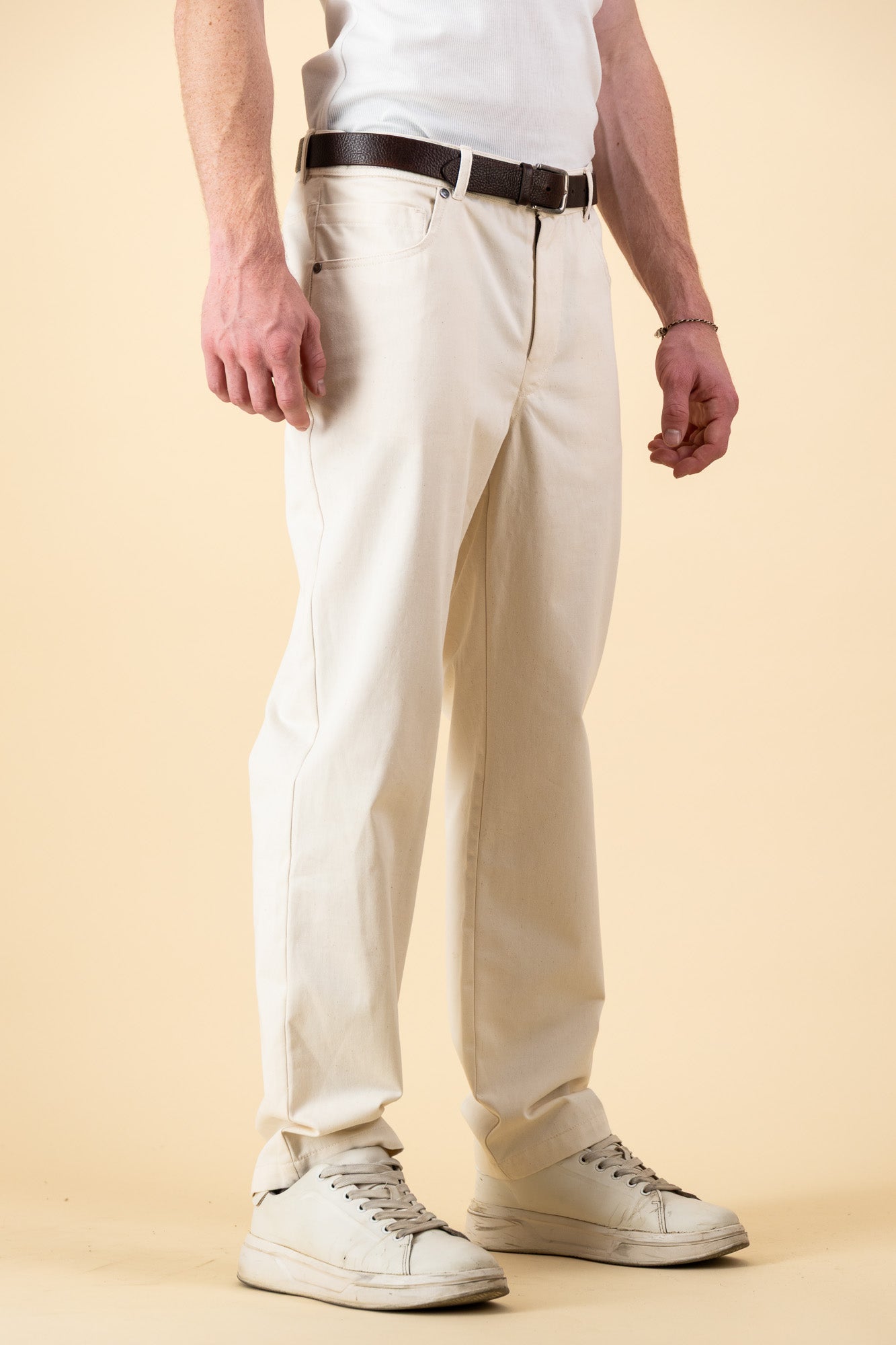 Cotton Regular Fit Jeans Seeds-In Natural