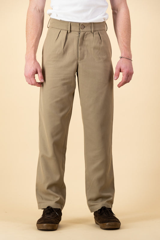 Classic Vintage Pants Cotton Twill Khaki