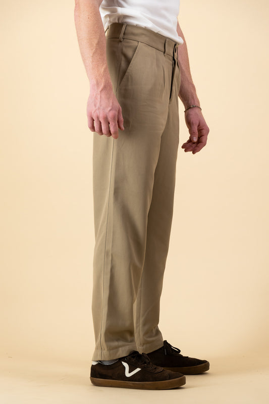 Classic Vintage Pants Cotton Twill Khaki