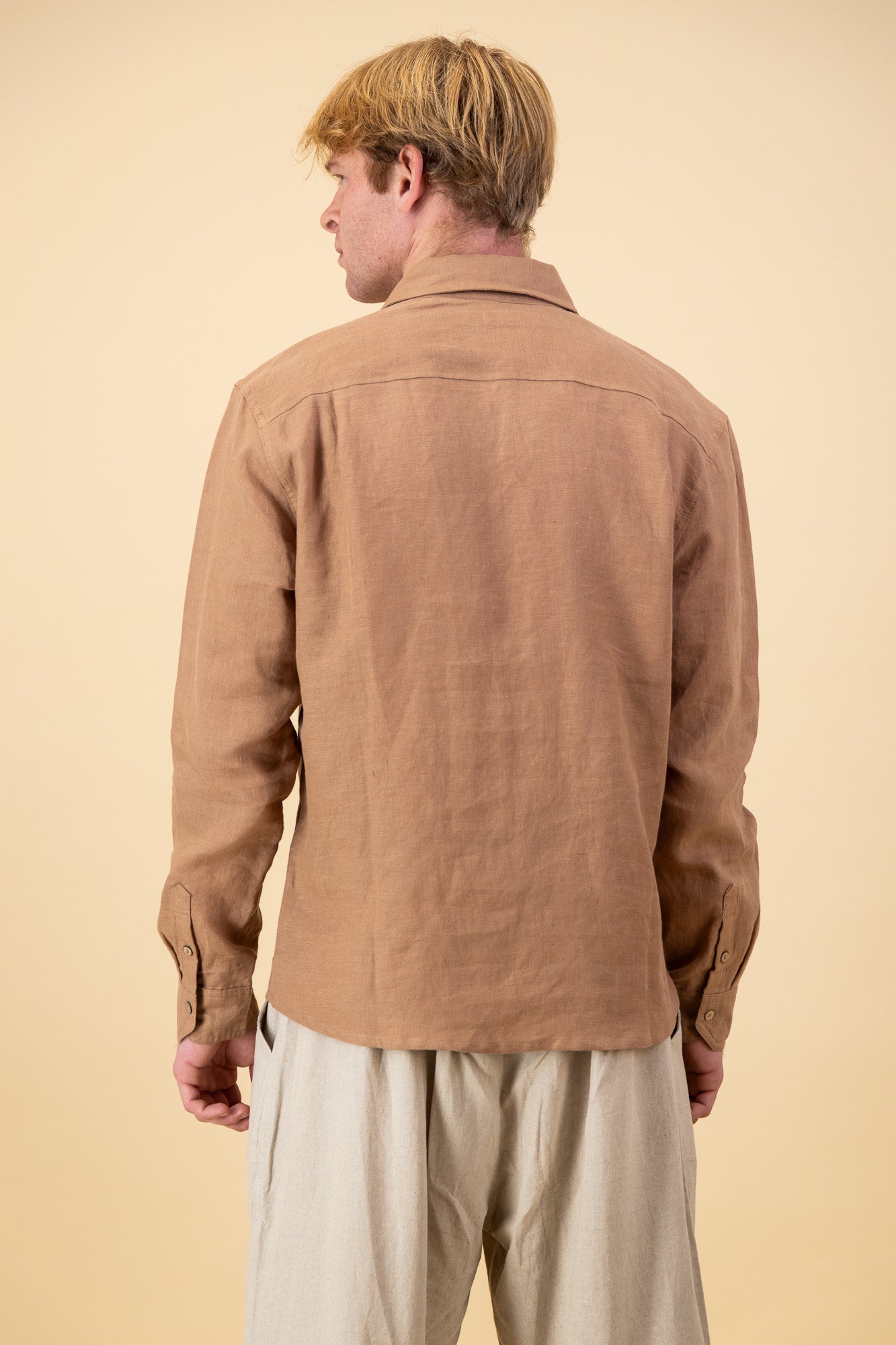 Linen LS Shirt Mocha