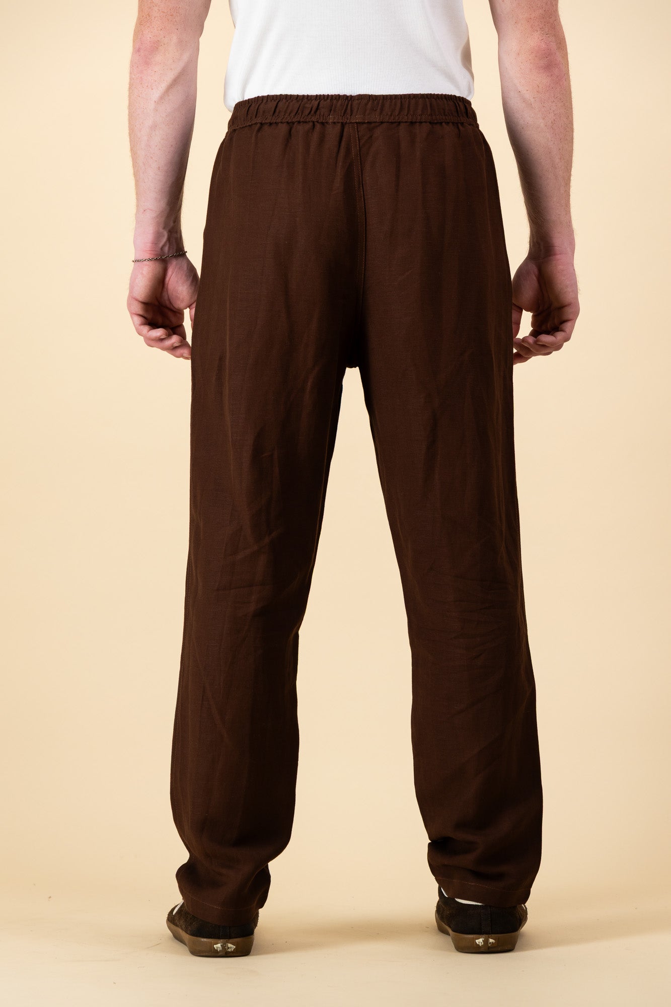 Linen Comfort Pants Chocolate