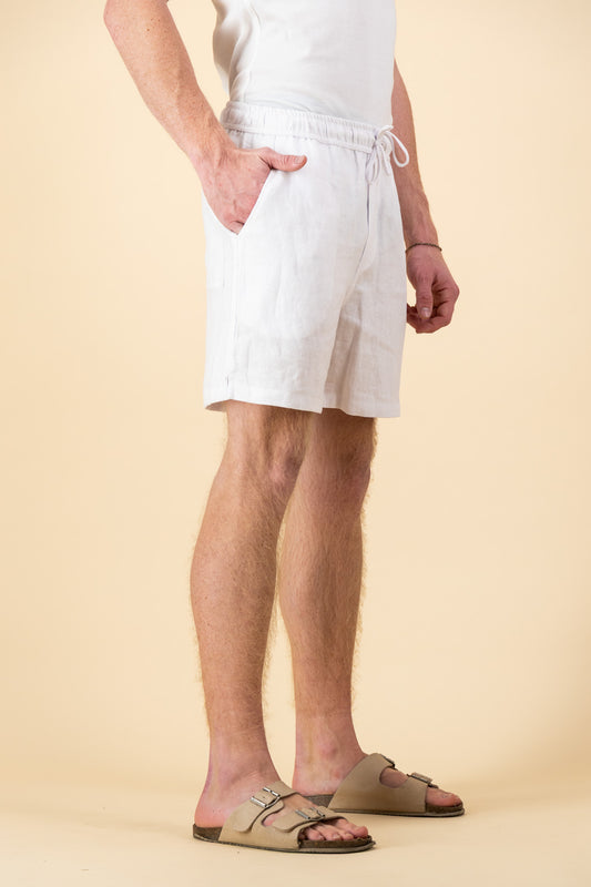Linen Shorts Pure White