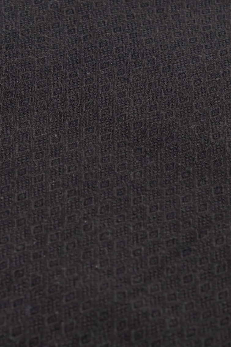 Linen Rayon LS Shirt Diamond Dobby Black