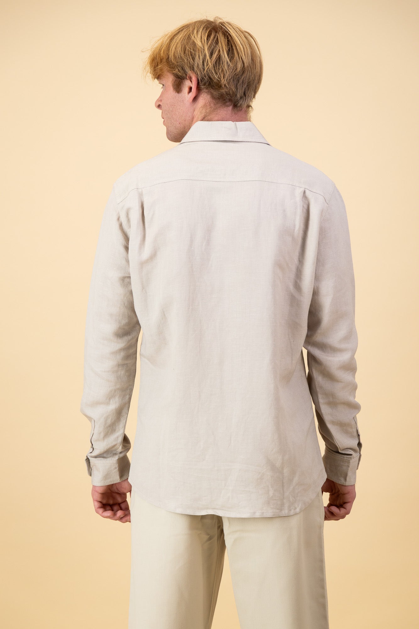 Linen Viscose LS Shirt Sahara