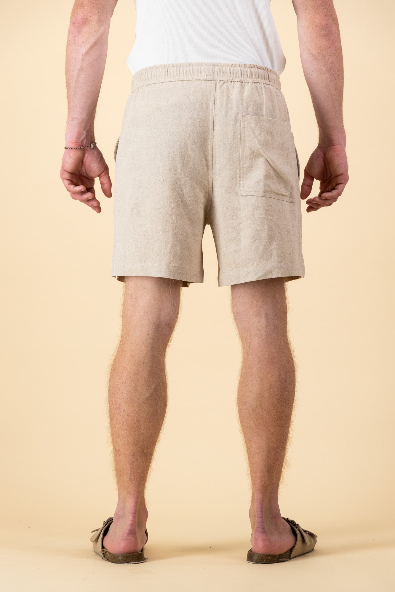 Linen Viscose Shorts Oatmeal