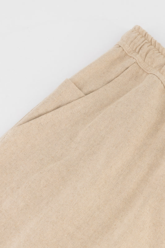 Linen Viscose Shorts Oatmeal