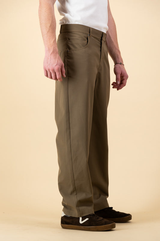 Nylon Barrel Jeans Mocha Mousse
