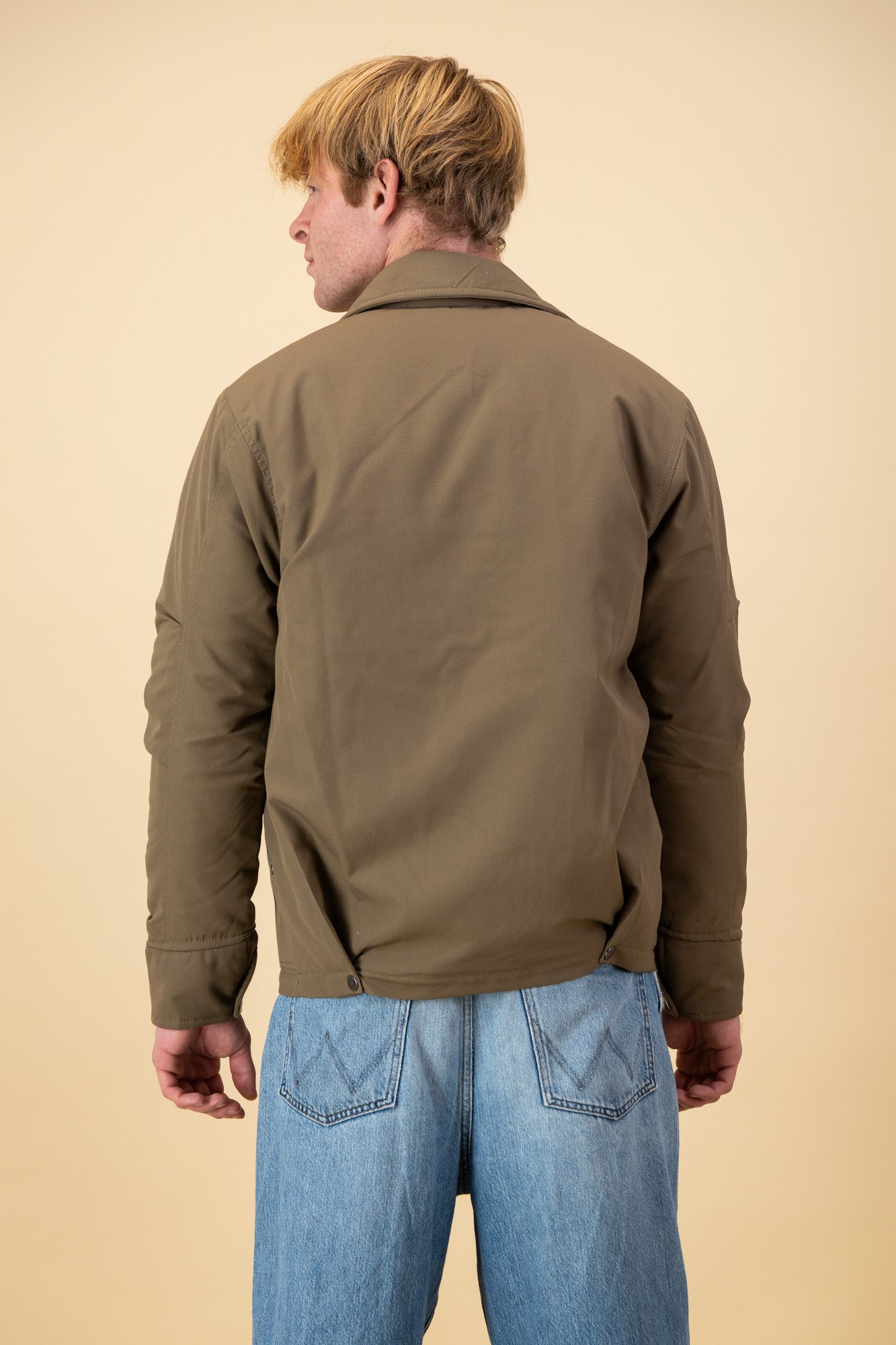 Trucker Jacket Coffee Nylon