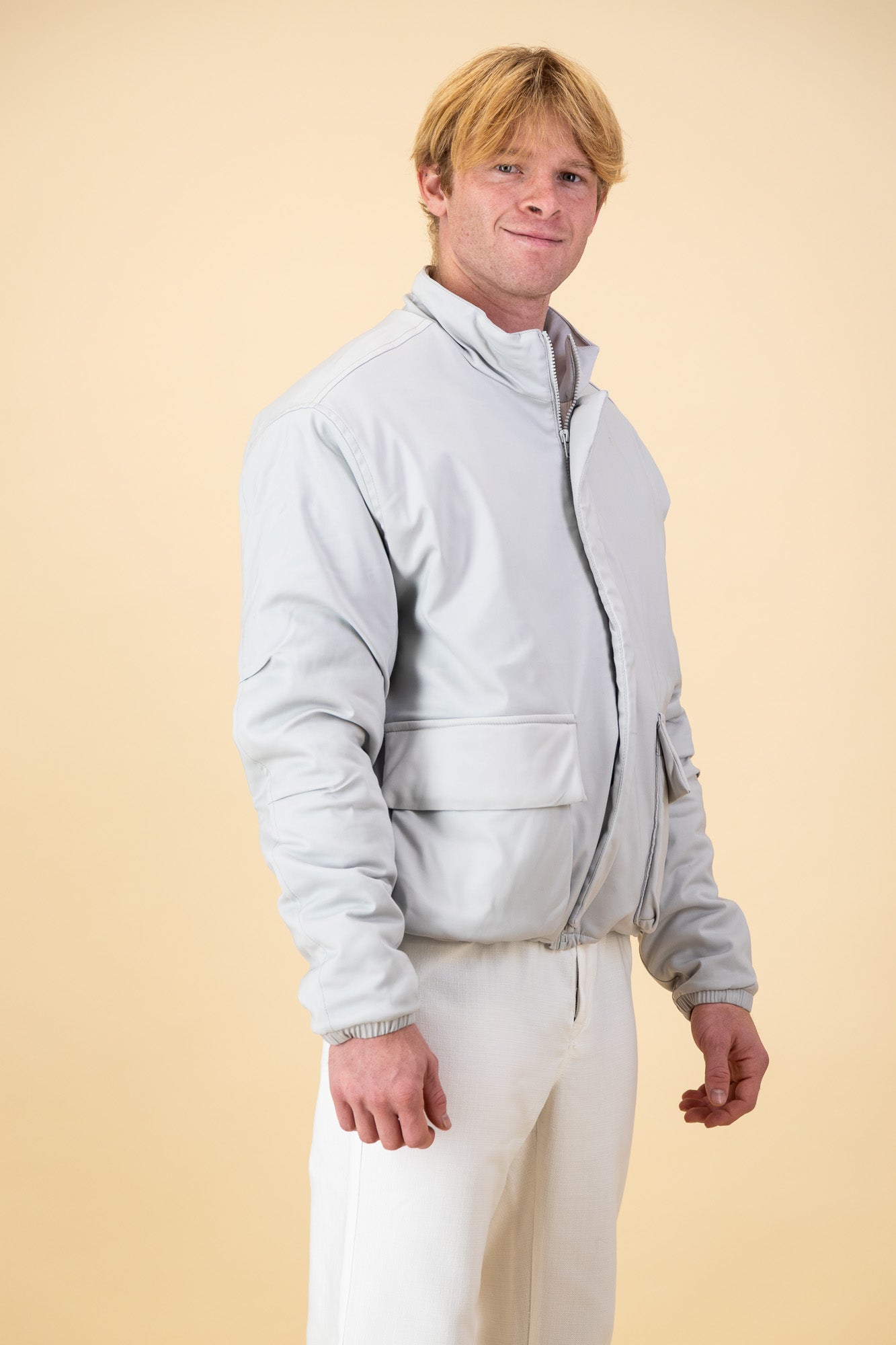 Padded Utility Jacket Light Grey
