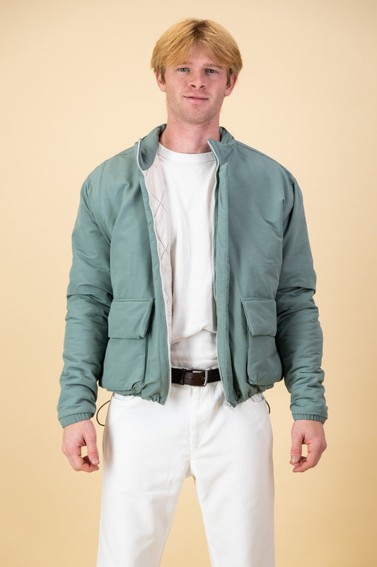 Padded Utility Jacket Seafoam Green