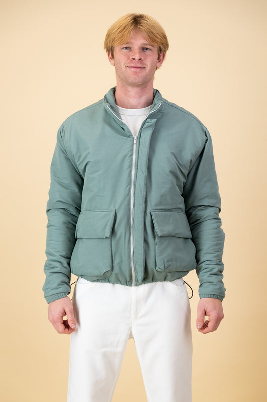 Padded Utility Jacket Seafoam Green