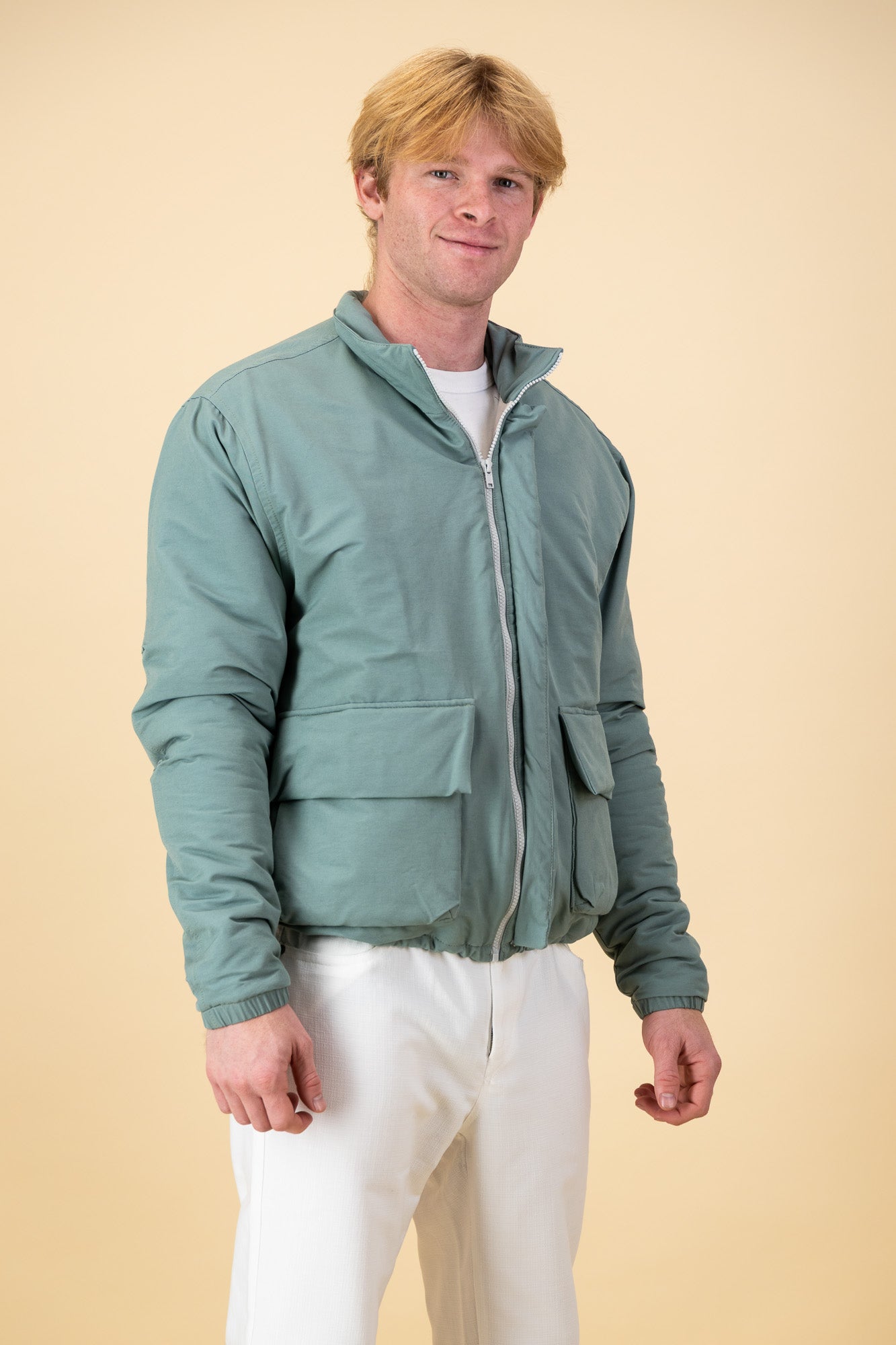 Padded Utility Jacket Seafoam Green