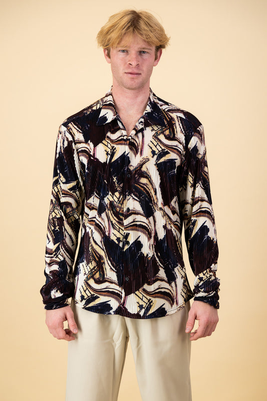 Crystalline LS Shirt Dark Marble