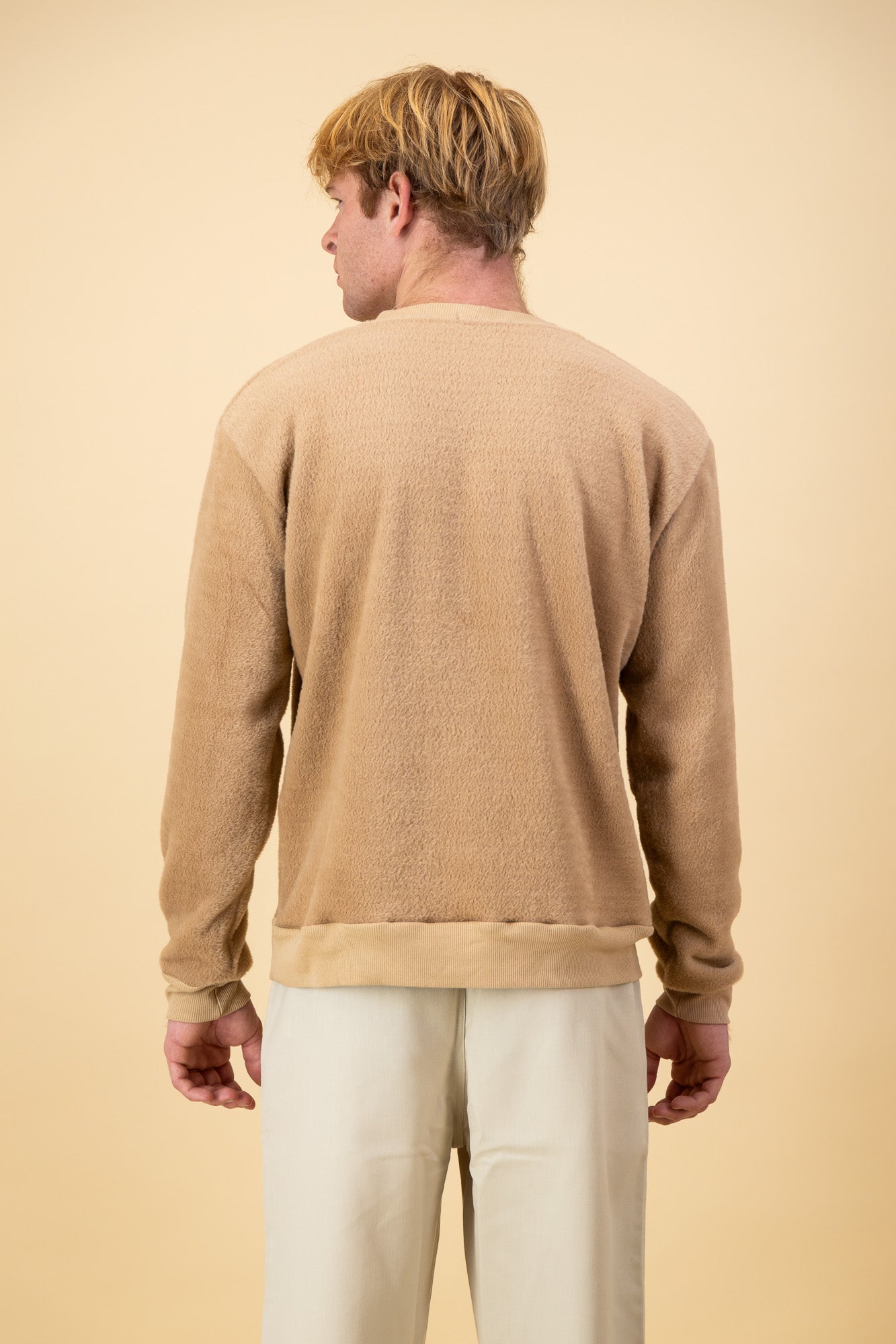 Caramel Fur Crew Neck Sweater