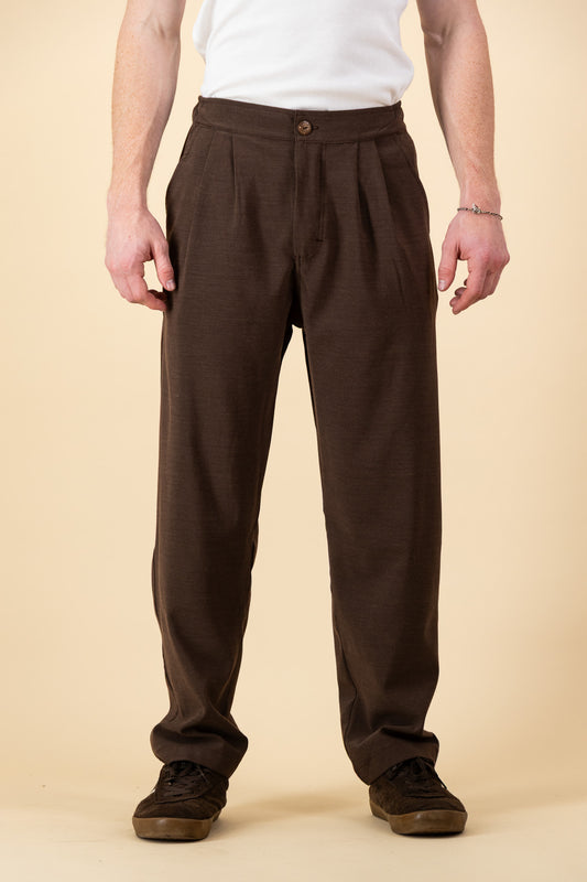 Comfort Vintage Pants Chocolate Poly Viscose