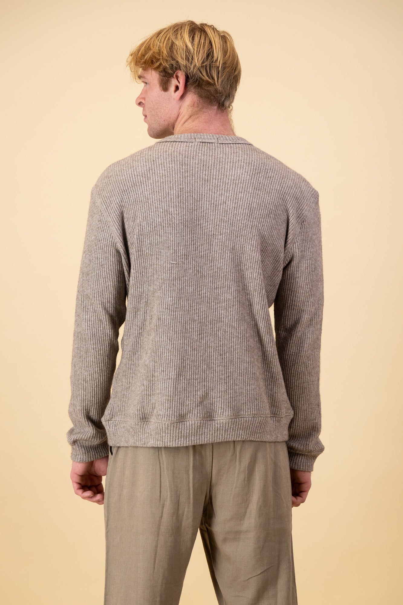Rayon Knit Jersey Mocha Mousse Fisherman's Rib