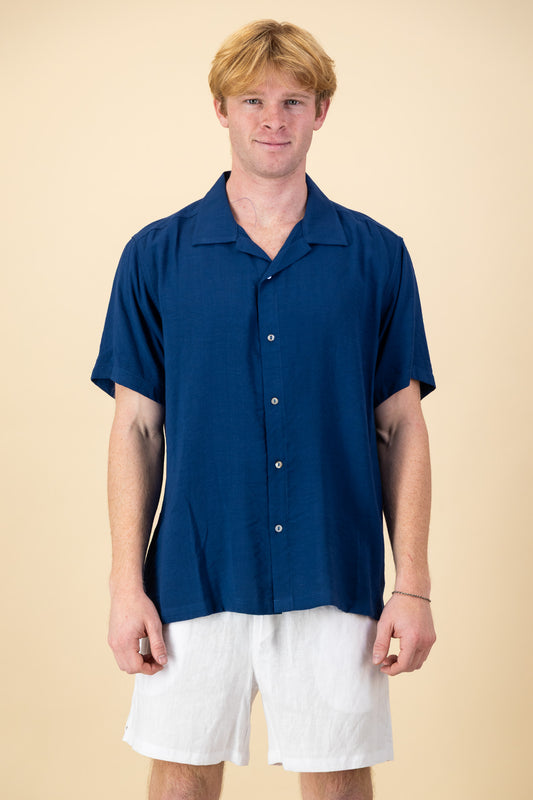 Rayon Linen Shirt Denim