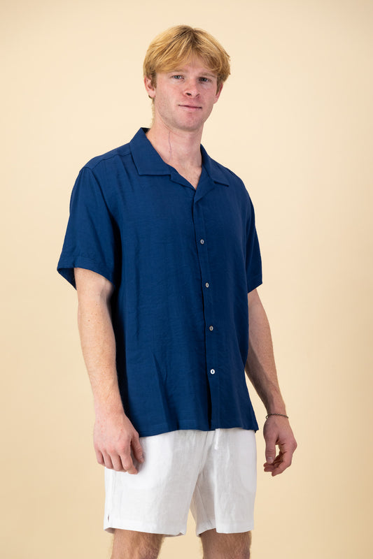 Rayon Linen Shirt Denim