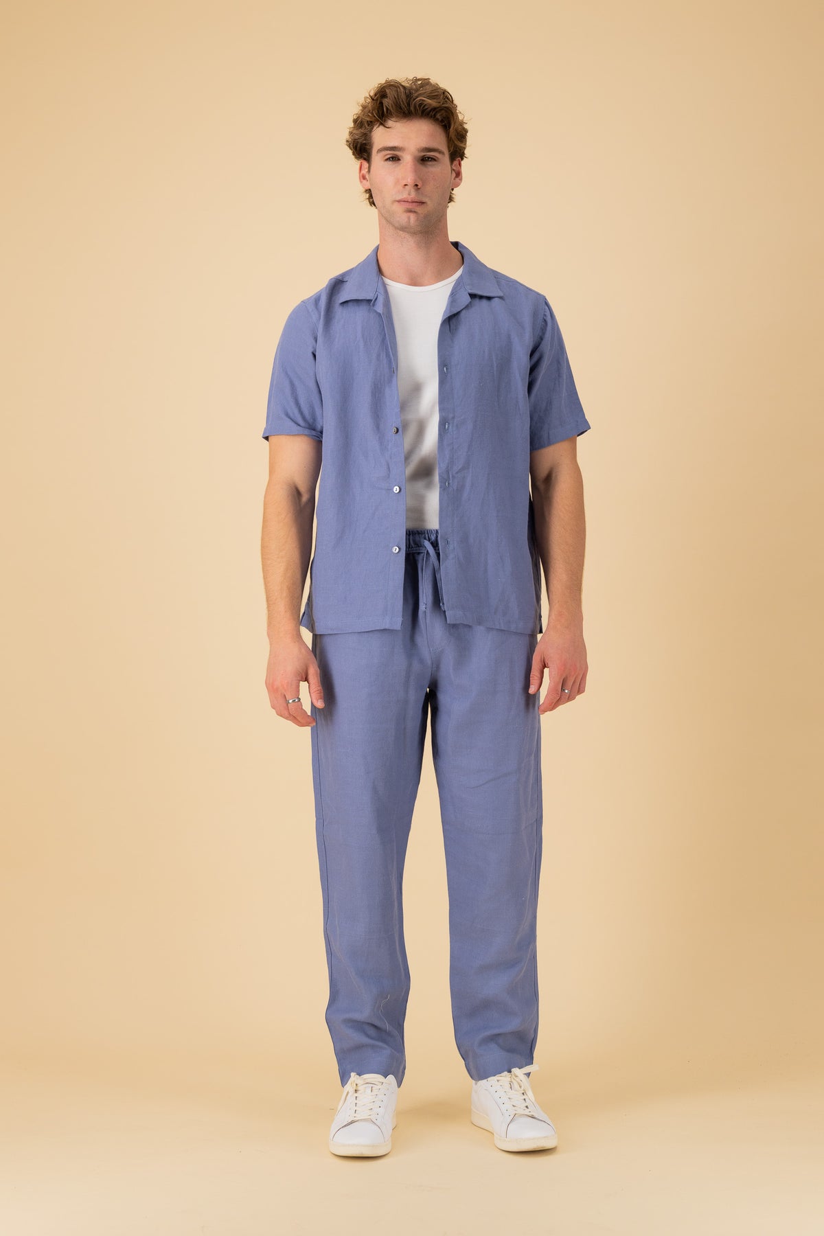 SS Shirt 100% Linen Twill Denim, alternate view
