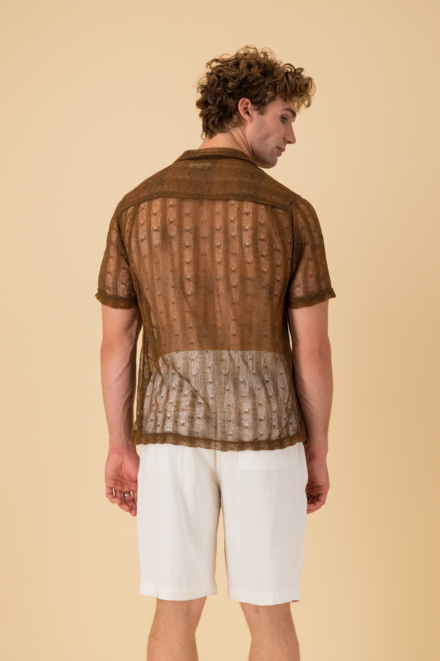 SS Shirt Lace Chestnut, back view