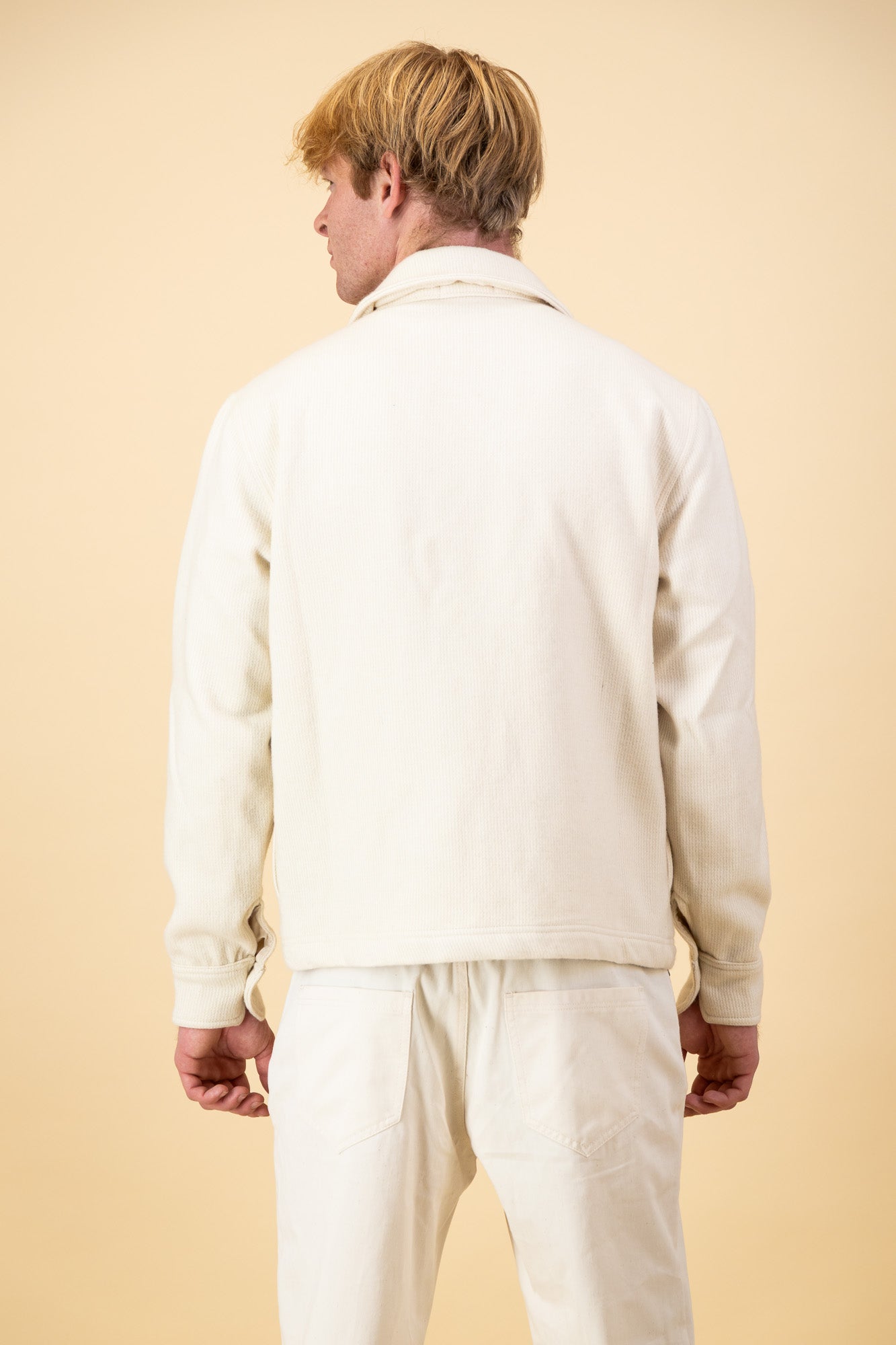 Jean Jacket Wool Cream Braided Stripe