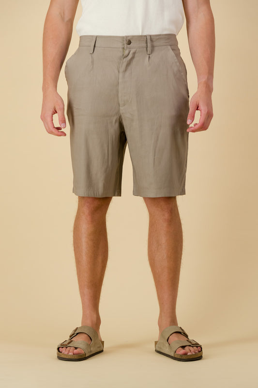 Bermuda Jorts Comfort Linen Taupe