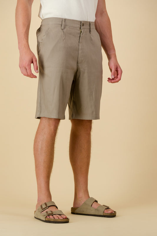 Bermuda Jorts Comfort Linen Taupe