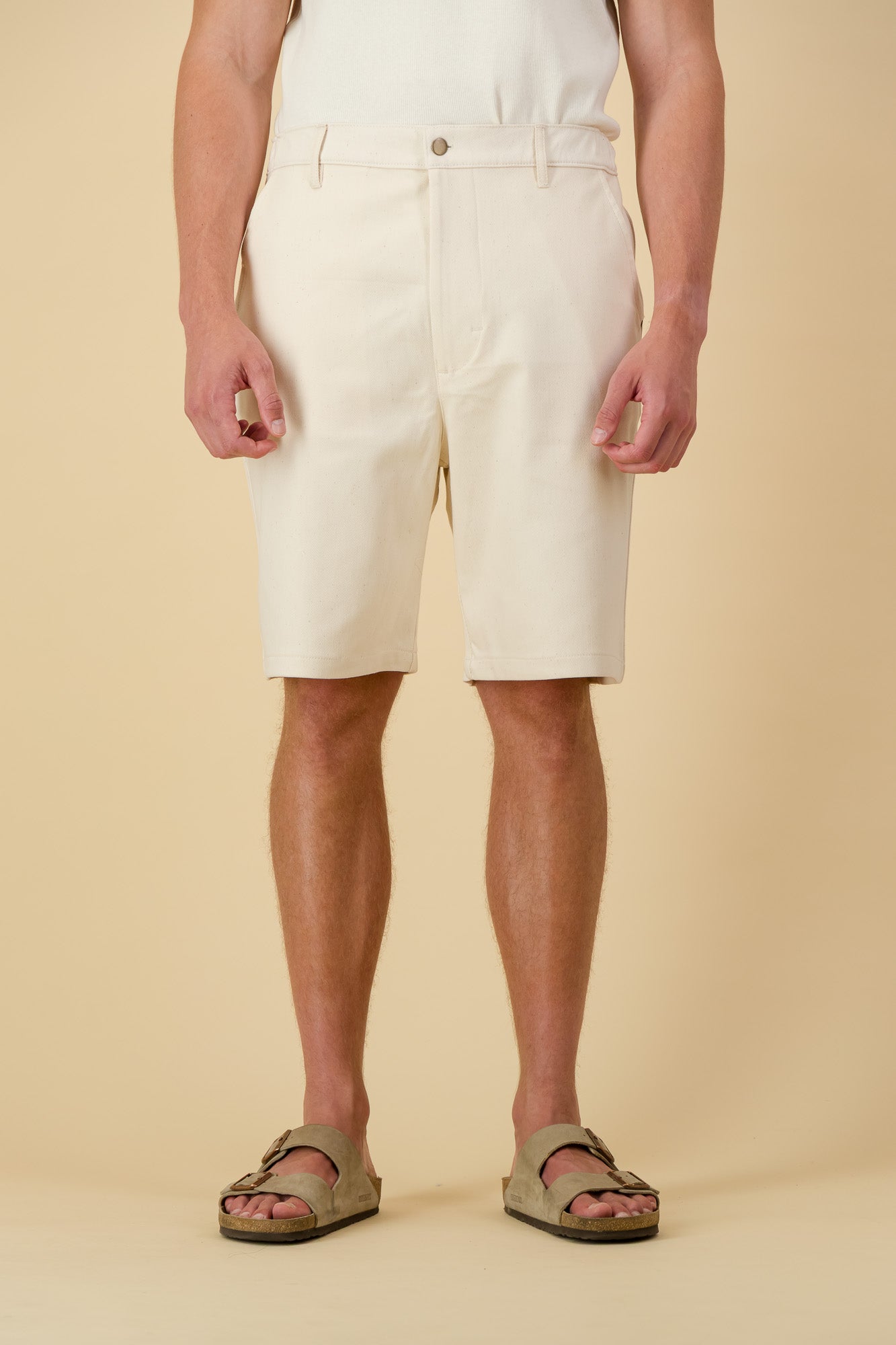 Bermuda Jorts Cotton Denim Cream