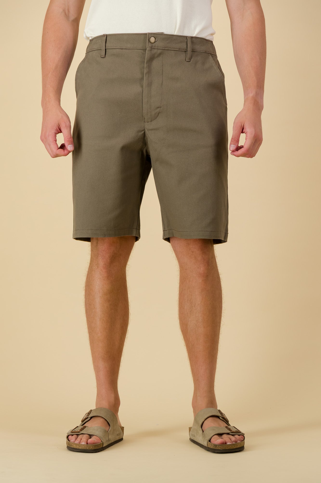 Bermuda Jorts Cotton Denim Taupe