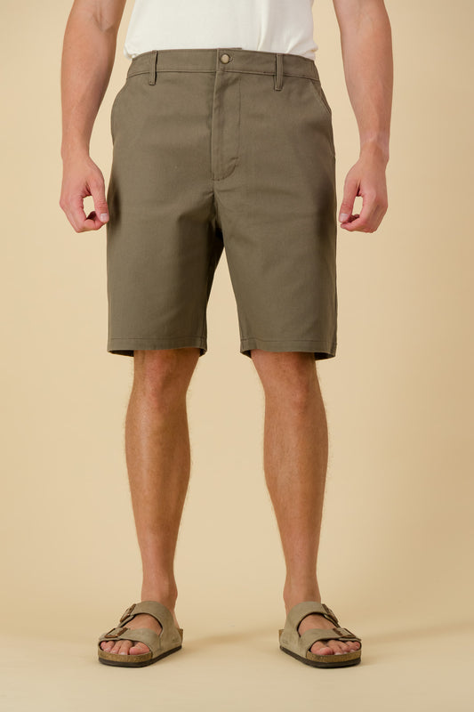 Bermuda Jorts Cotton Denim Taupe
