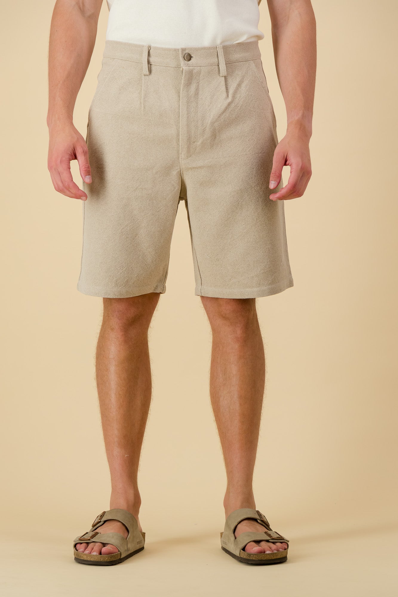 Bermuda Jorts Heavywight Linen Oat