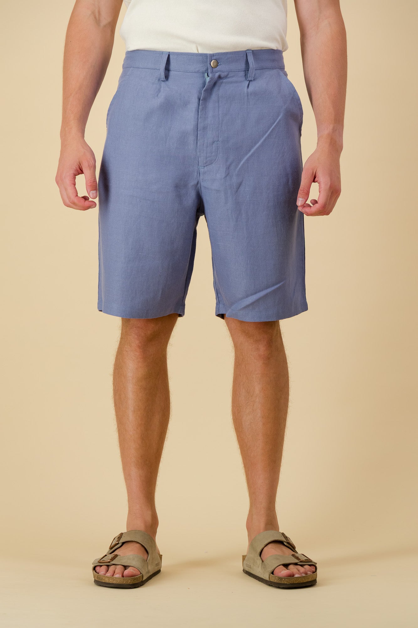 Bermuda Jorts Linen Twill Denim