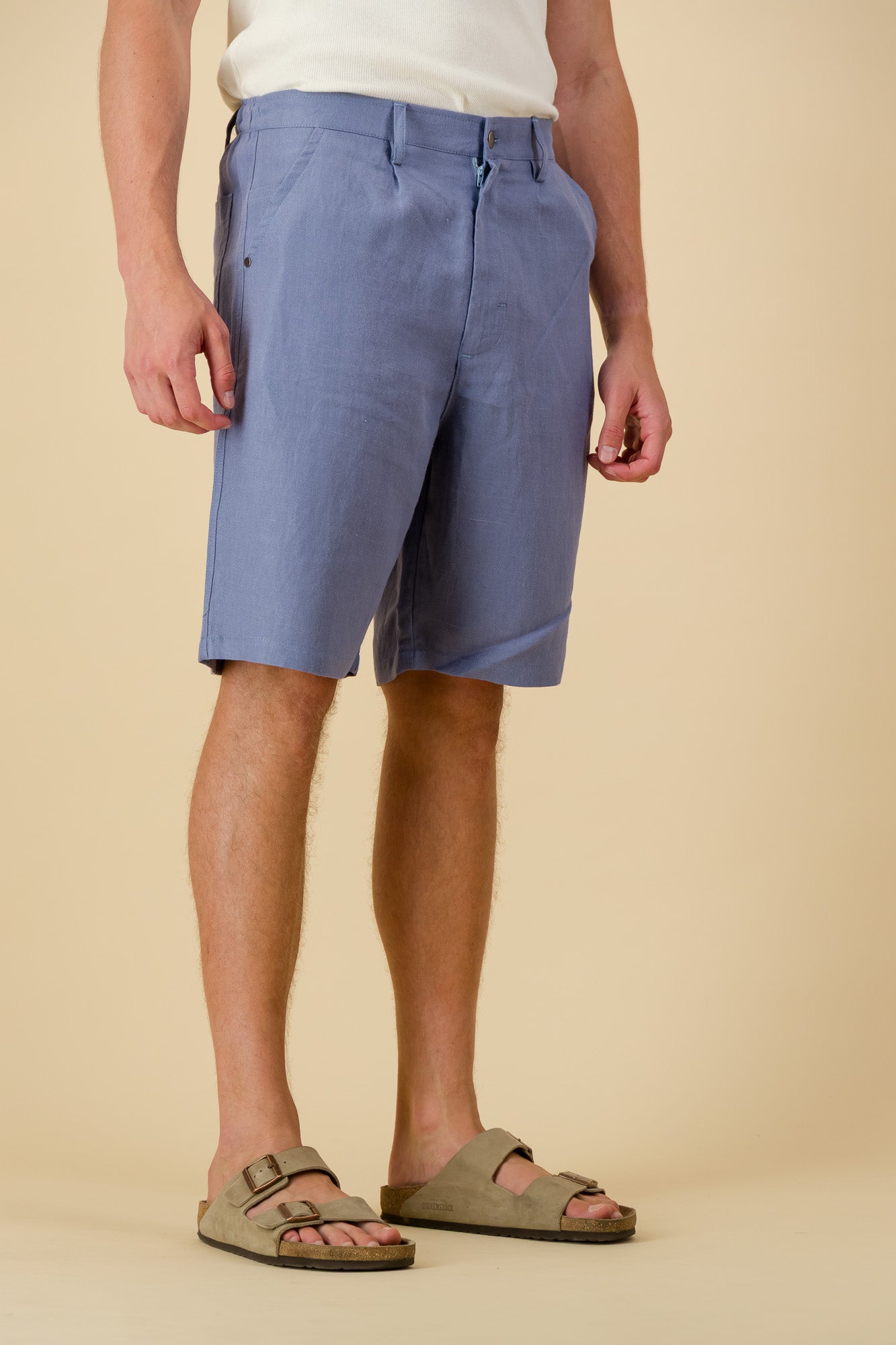 Bermuda Jorts Linen Twill Denim